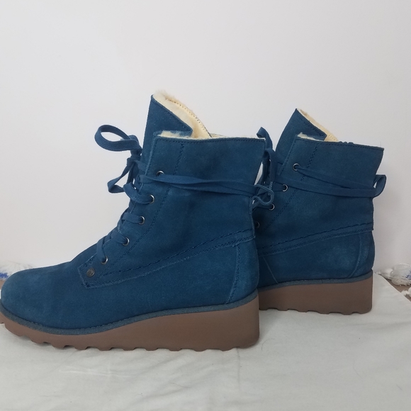 BearPaw Krista Winter Boot Blue Suede 7 NWOB - Picture 3 of 8